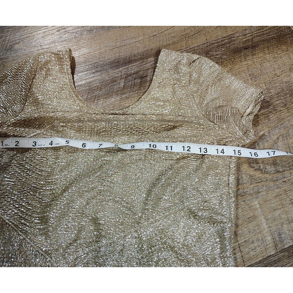 Free People Gold Metallic Shimmer Bodycon Mini Dress Low Back Party Club Size S - Picture 5 of 7